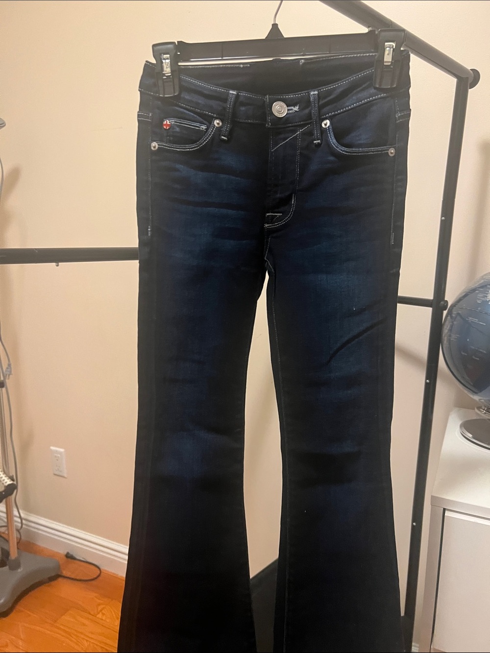 Hudson Jeans Dark Blue Wide Leg Flare Jeans